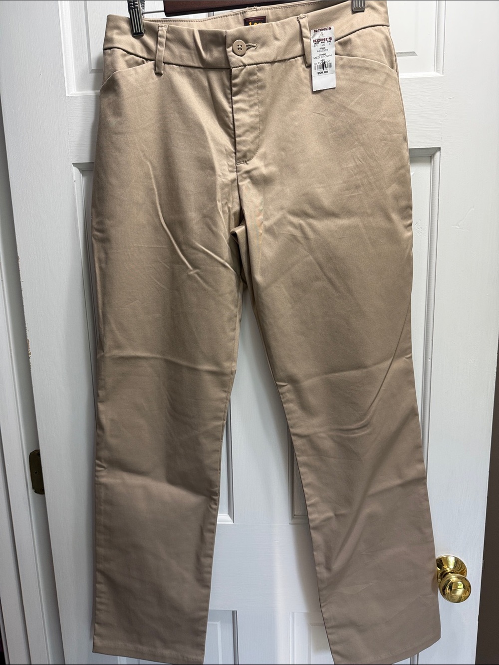 Lee wrinkle free relaxed fit straight leg pants